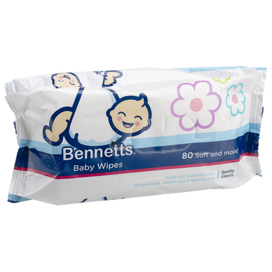 Bennetts Baby Wipes 80 Pack