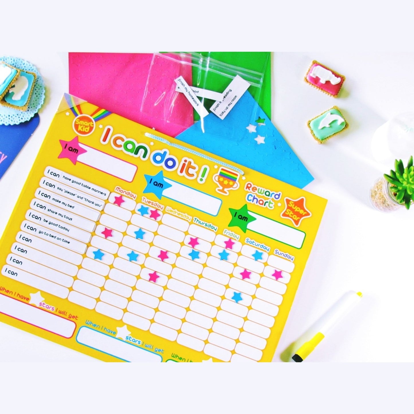 Magnetic Interactive Learning Board- I Can Do It Reward Chart