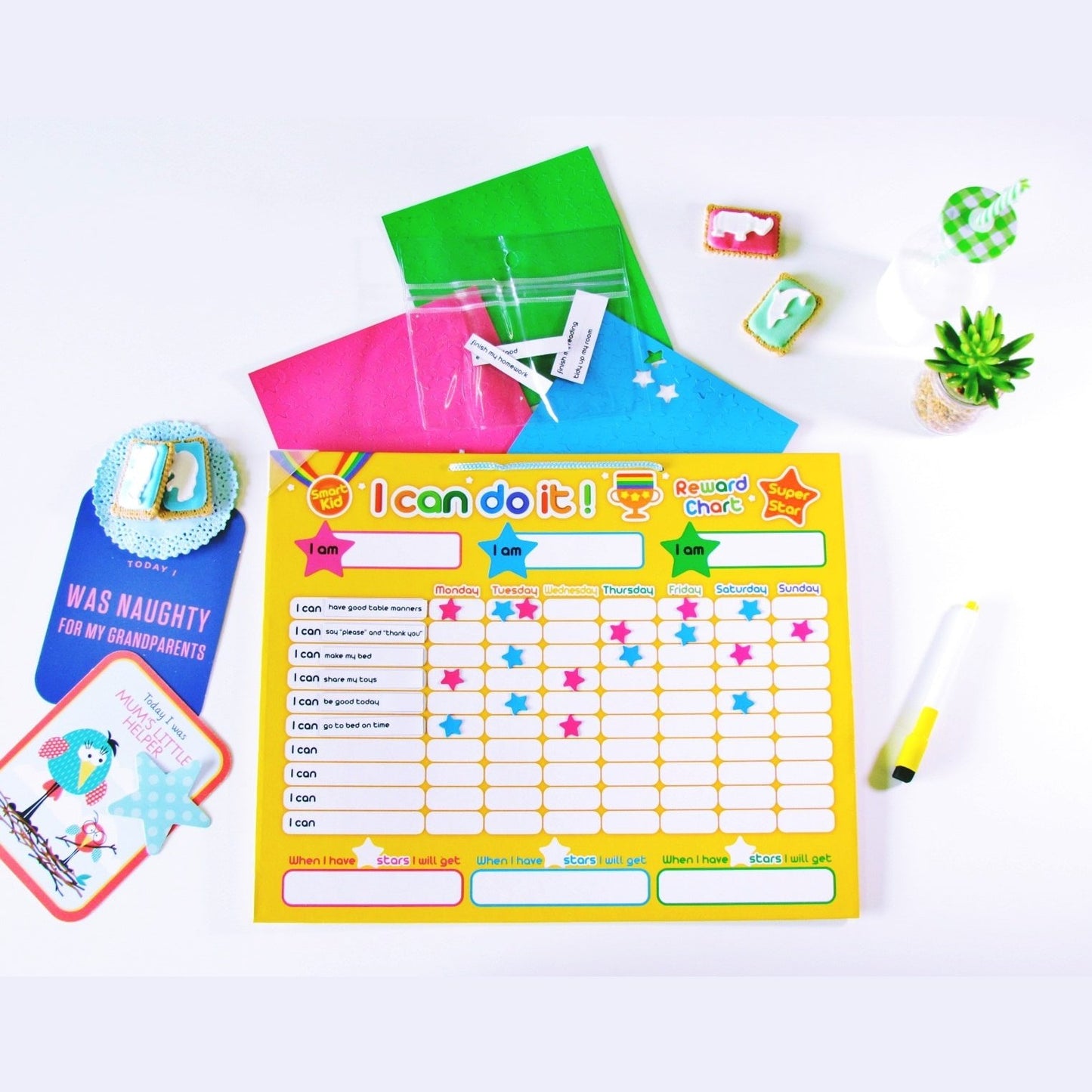 Magnetic Interactive Learning Board- I Can Do It Reward Chart