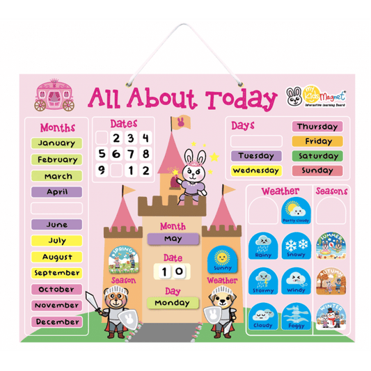 Magnetic Learning Board – All About Today Pink